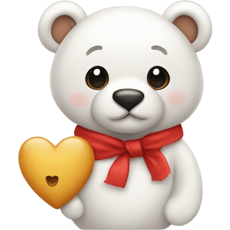 Urso com coração  emoji