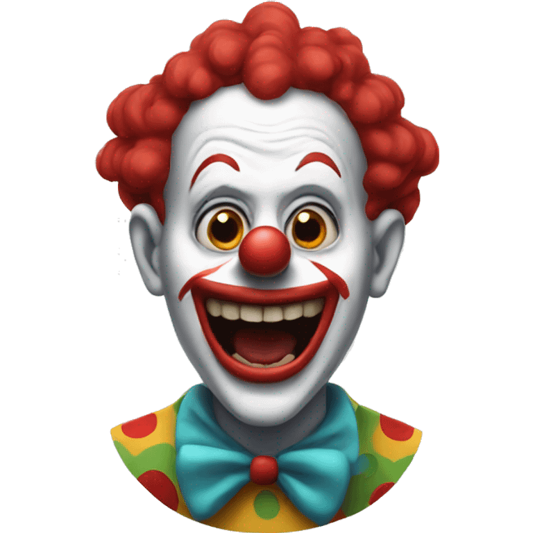 clown from terrified  emoji