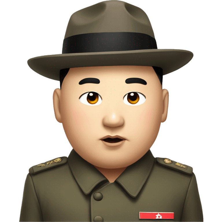 kim jong un with a hat emoji