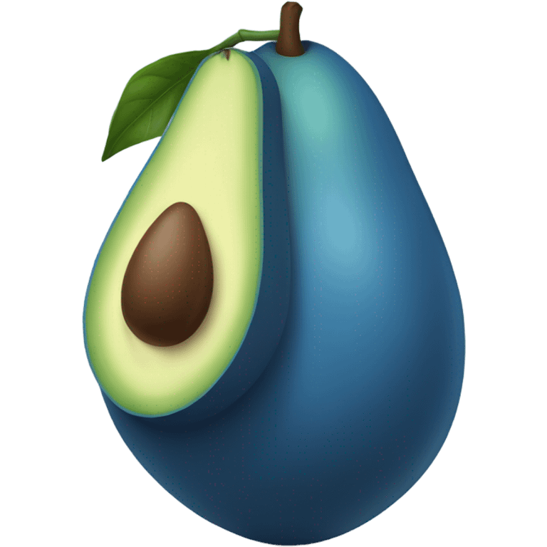 Blue colored avocado  emoji