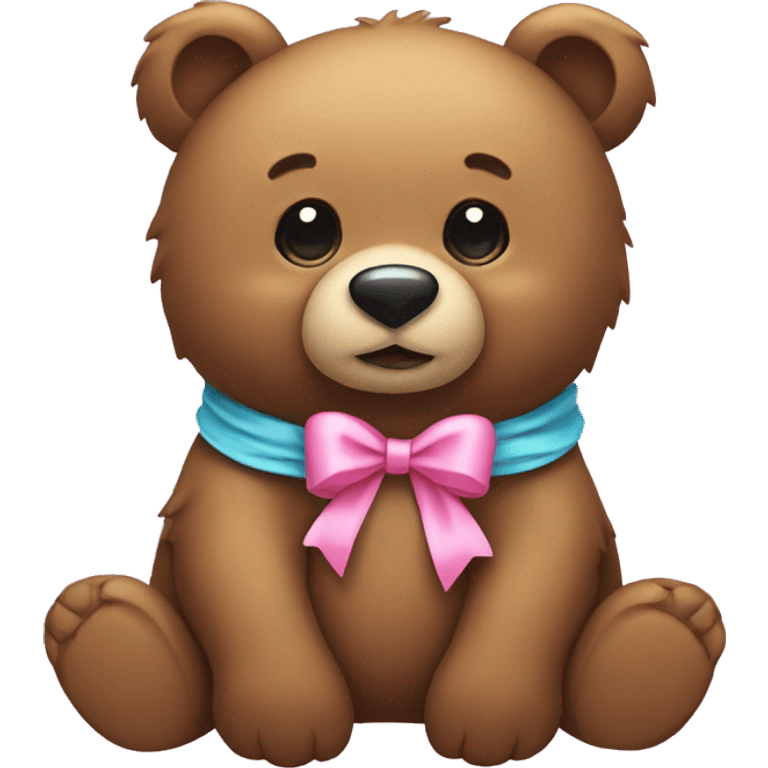 Bear with pink bow  emoji