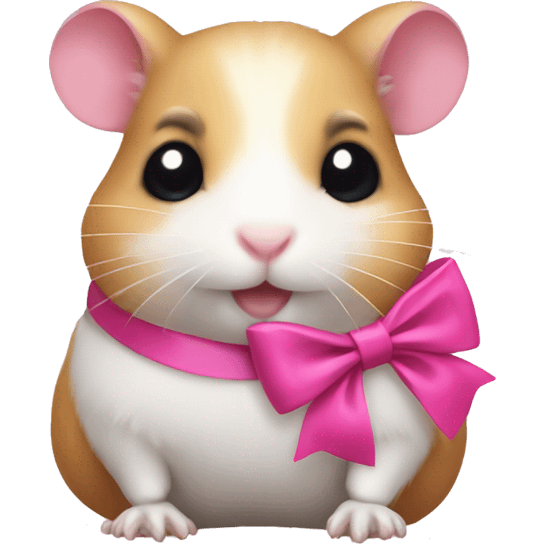 Hamster with pink bow emoji