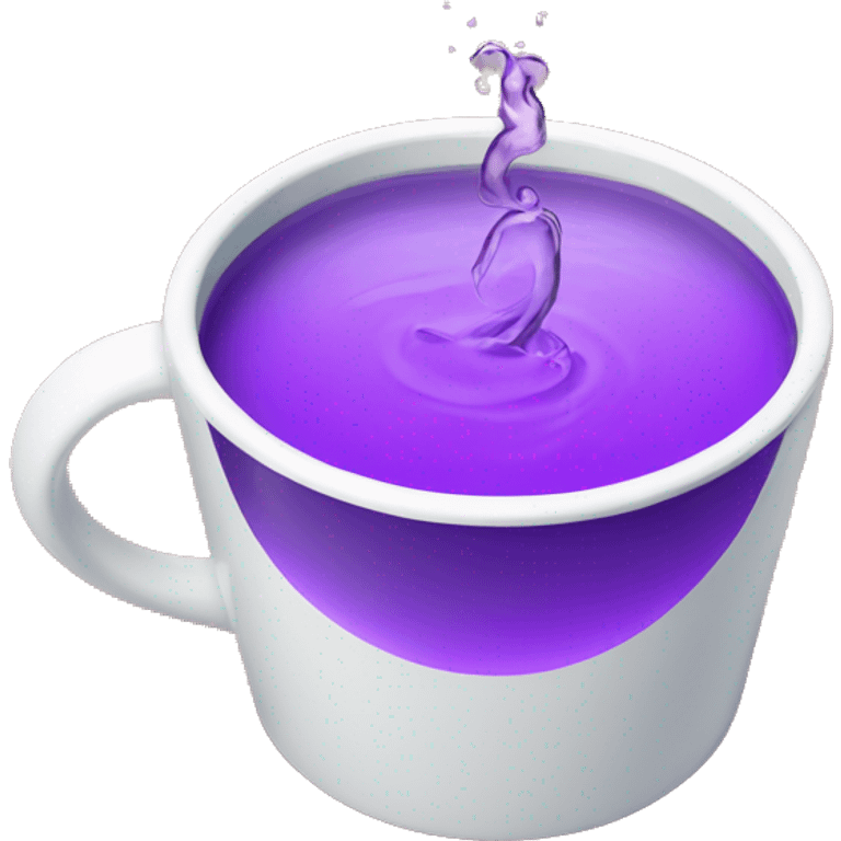 Purple water in cup  emoji