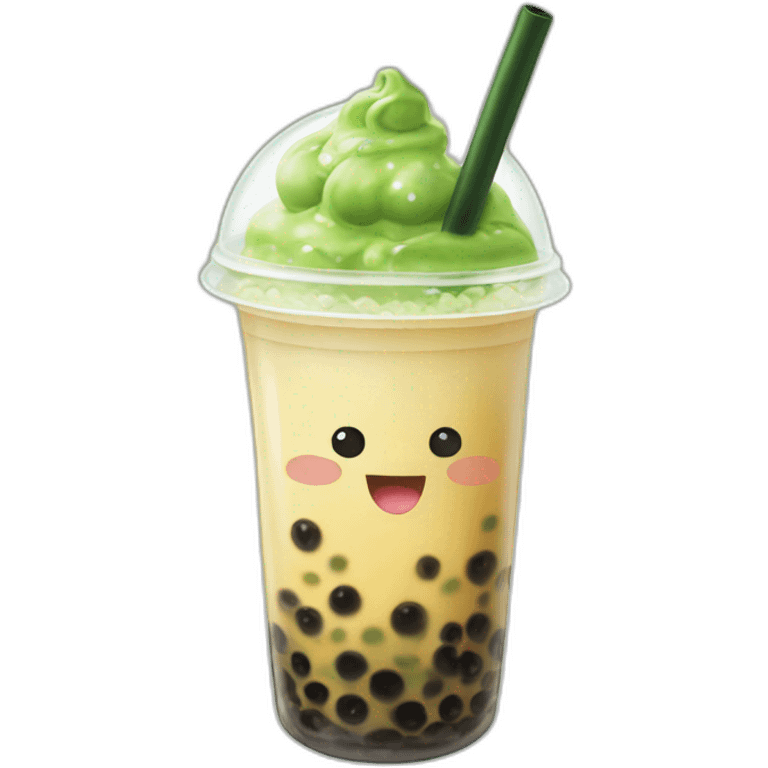 Bubble tea matcha emoji