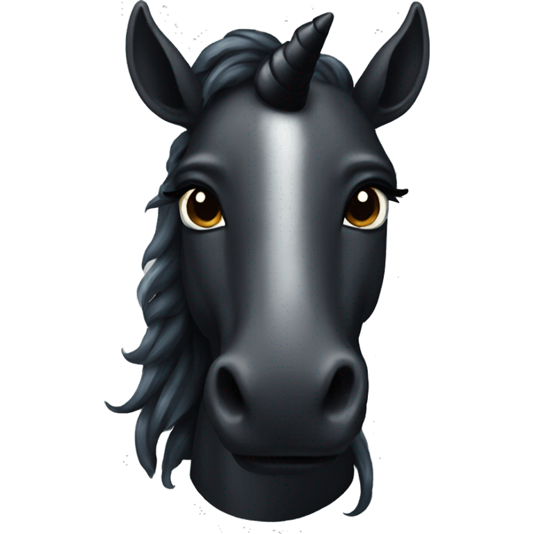 Black unicorn emoji