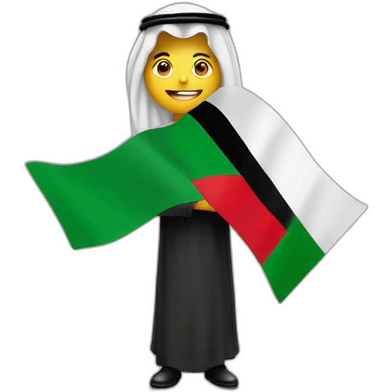 Saudi with Palestine flag emoji