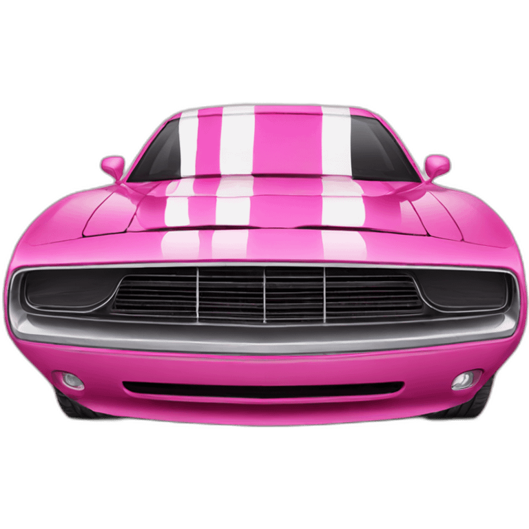 Pink stripes on charger car emoji