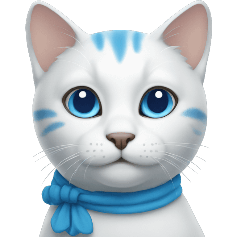 Cat with blue color  emoji