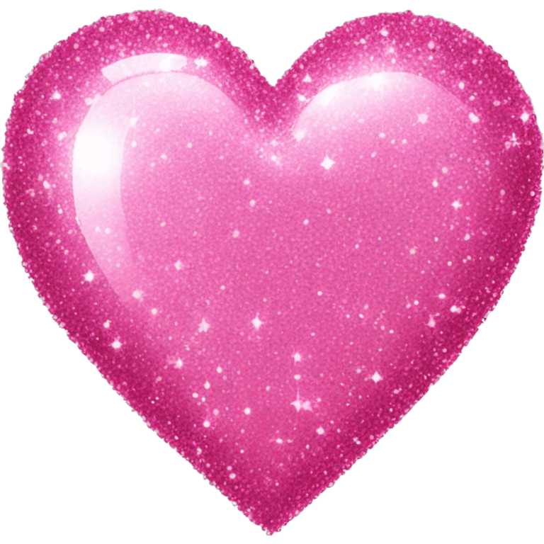 Pink sparkly heart emoji