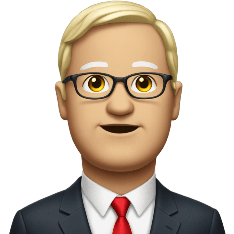 Fat politician with red tie emoji