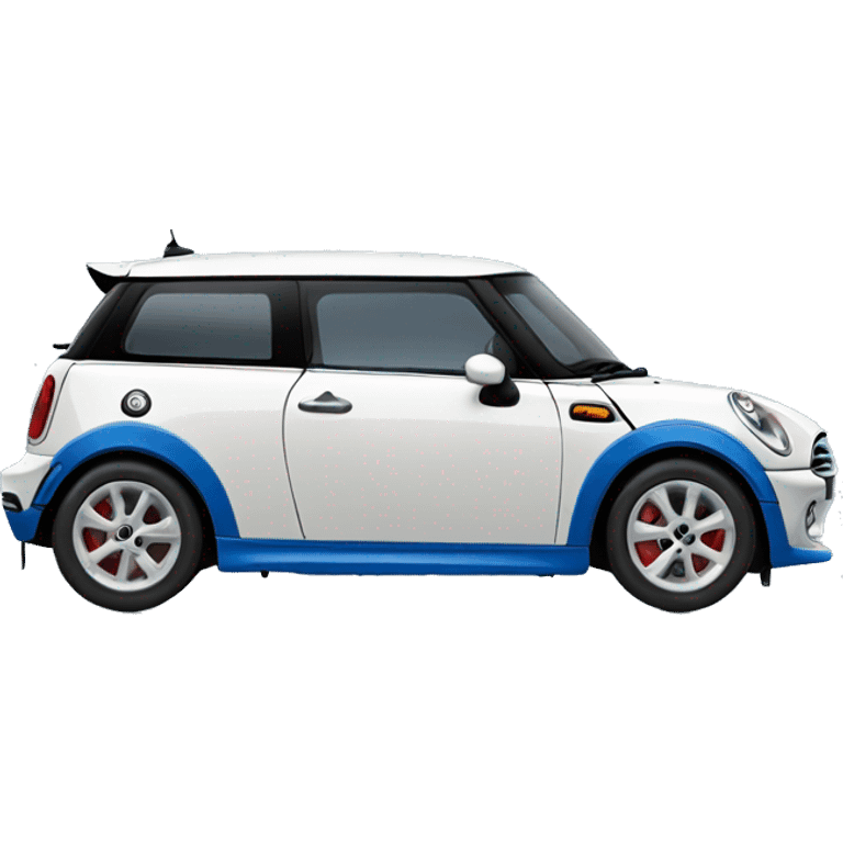 Blue car Mini Cooper  emoji