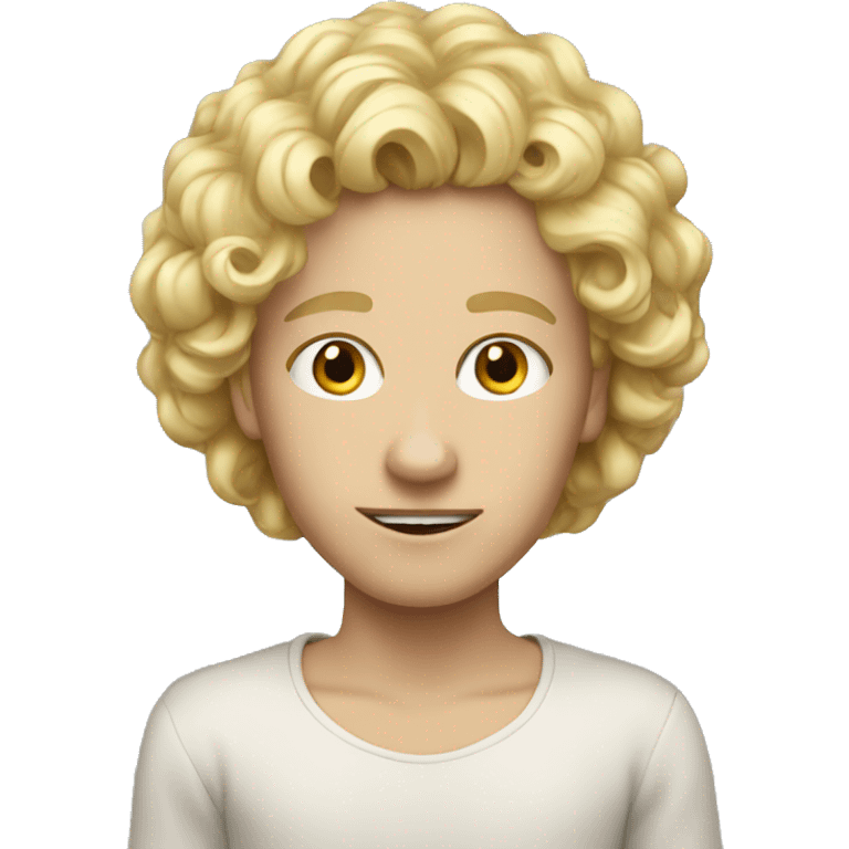 Blond with Curly heir emoji