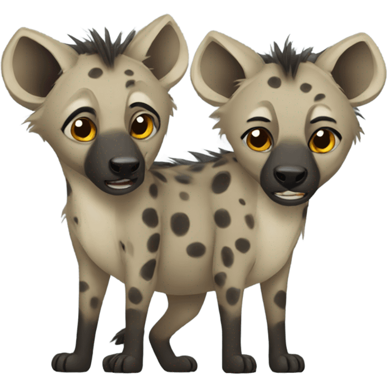 two hyenas emoji