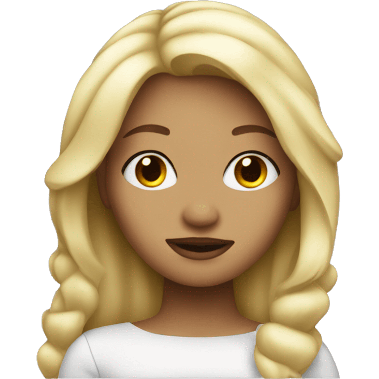 Blonde singer girl emoji