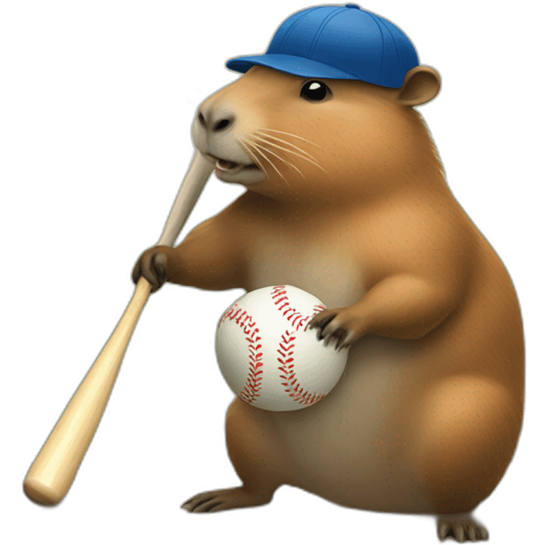 capybara playing baseball emoji