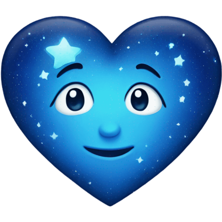 Starry blue heart  emoji