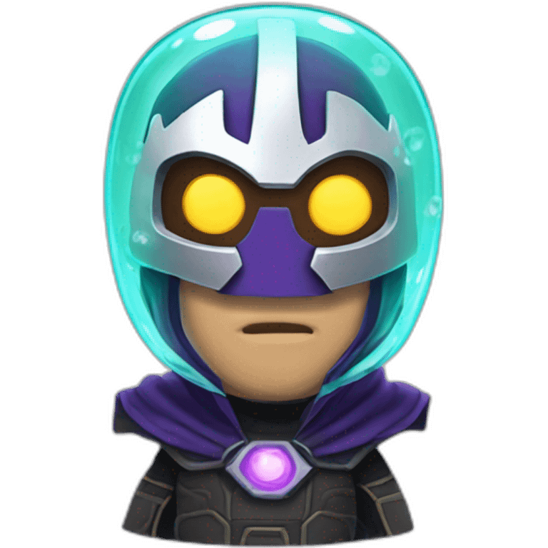 Electric bubble glass mysterio emoji