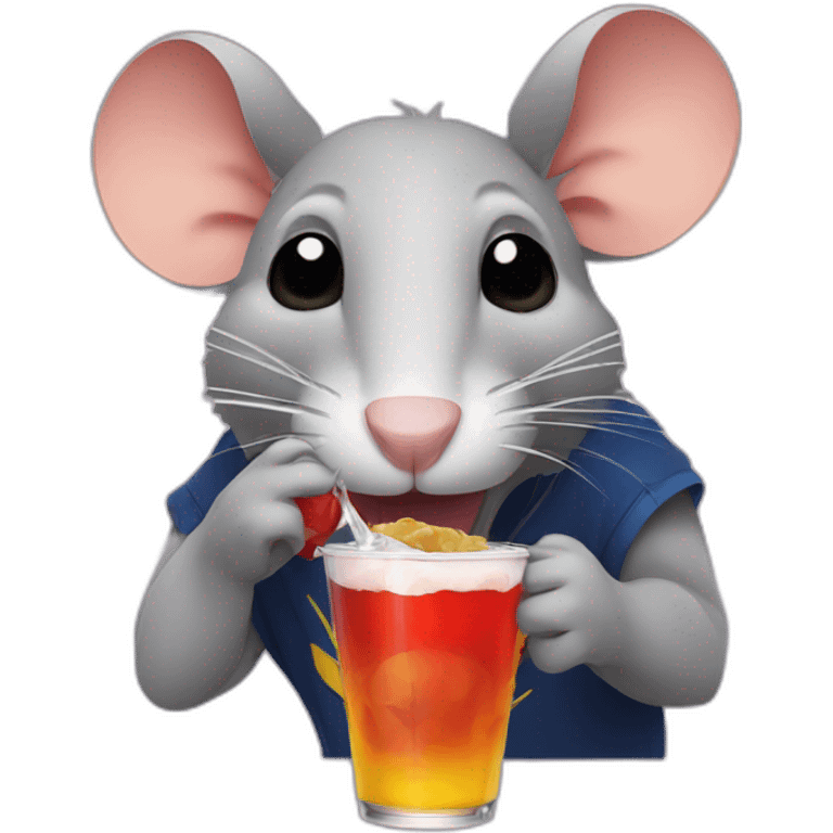 rat sipping redbull emoji