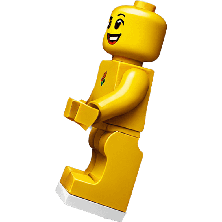 a foot above a lego brick emoji