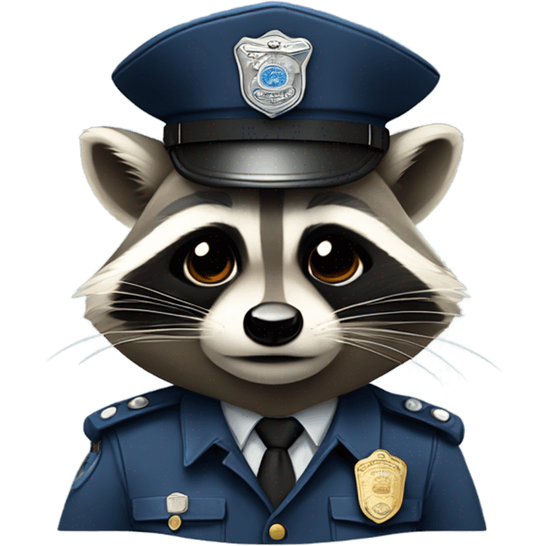 Raccoon cop emoji