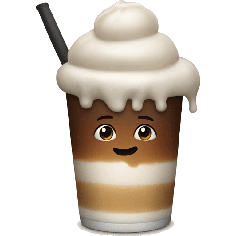 Brat with root beer float emoji