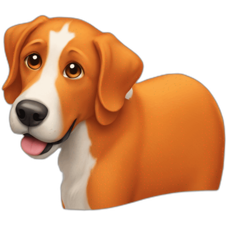 an orange dog emoji