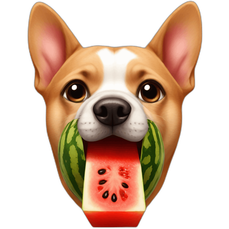 watermelon dog emoji