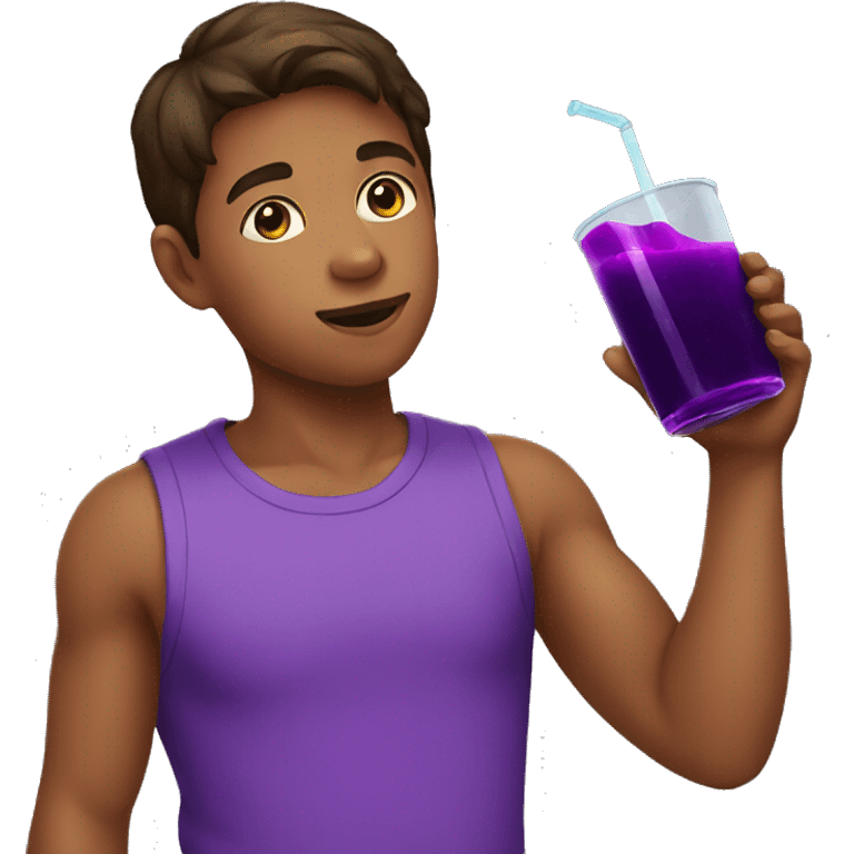 kid drinking purple juice  emoji