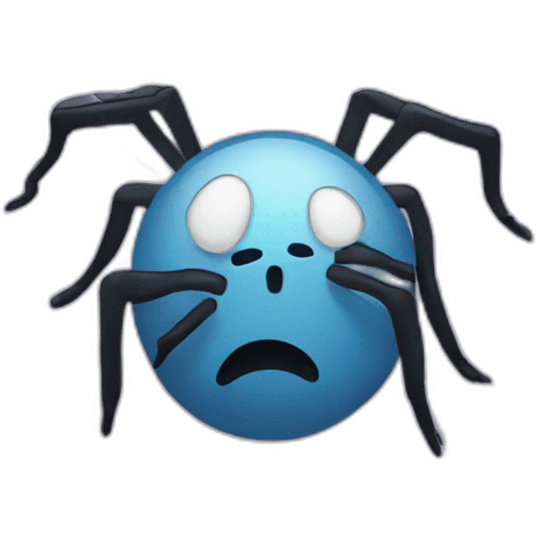 Crying spider in Spiderweb  emoji