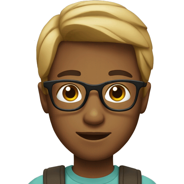 young man with glasses emoji