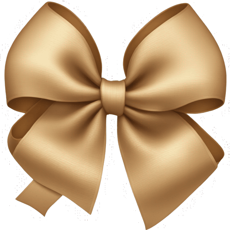 Light brown ribbon bow with only two loops emoji