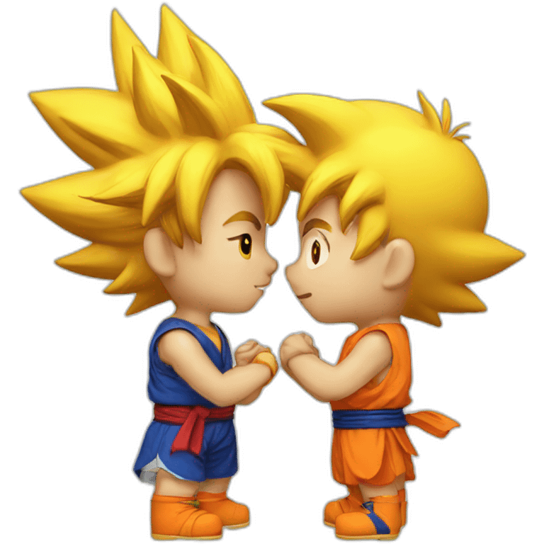 Sangoku make a kiss emoji