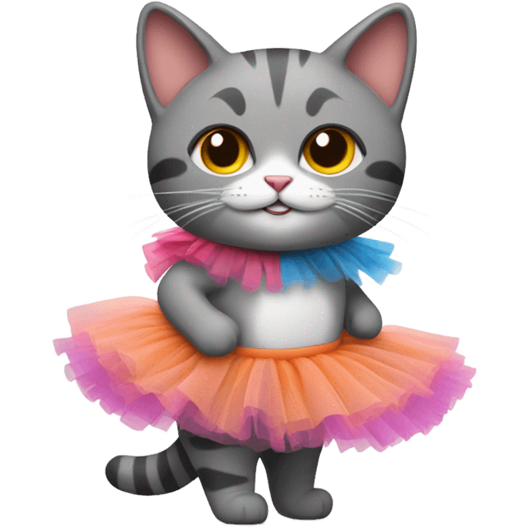 Cat wearing a tutu emoji