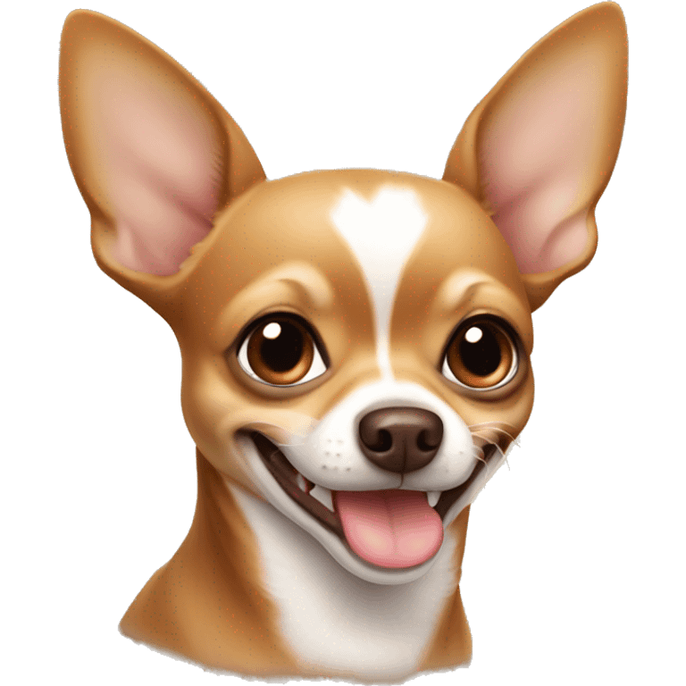 Brown chihuahua smiling emoji