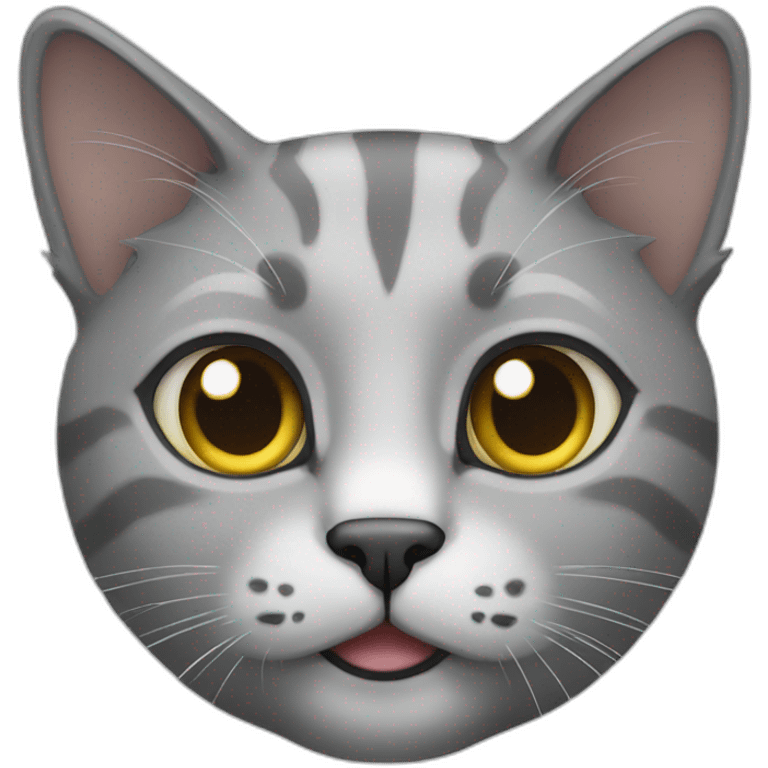 Cat with gray colour  emoji