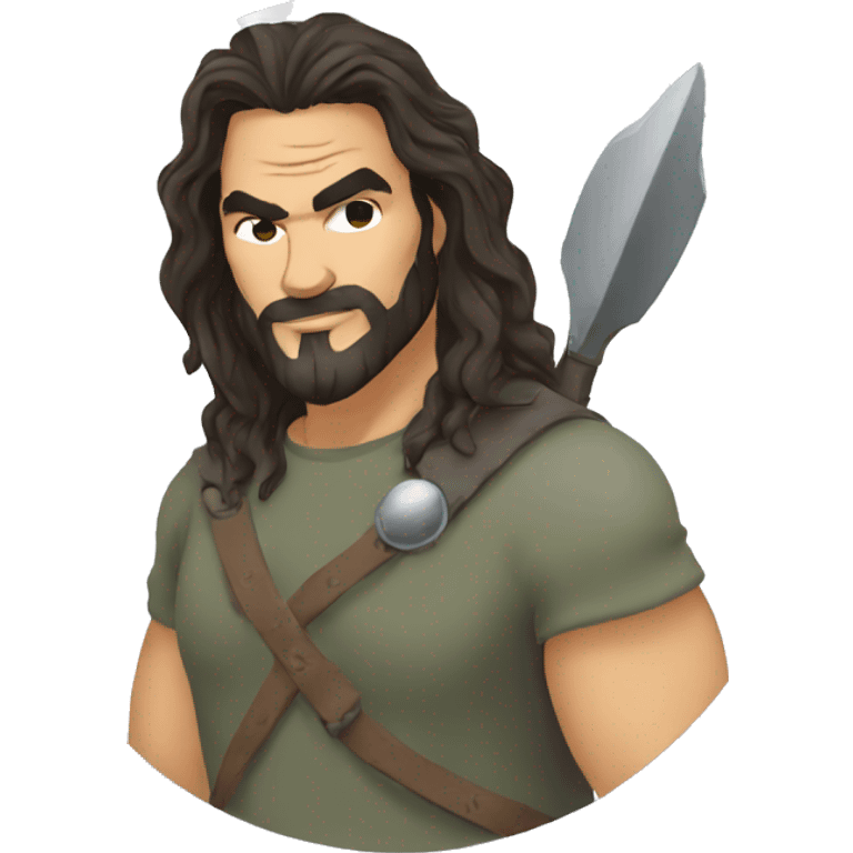 jason mamoa cartoon wearing tee emoji