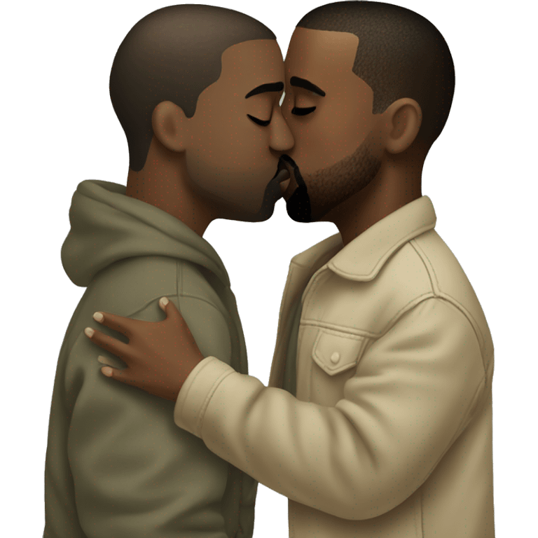 kanye west kissing kanye west emoji