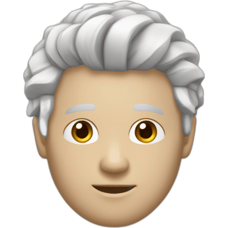 Homme blanc mal rasé cheveux courts emoji