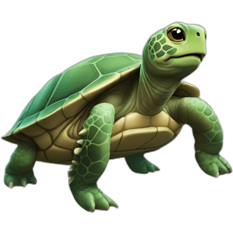 Tortue sur chat emoji