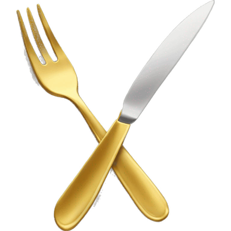 Golden knife and fork emoji