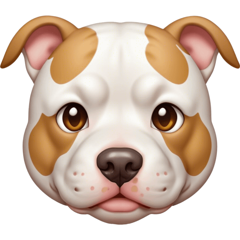 White pitbull with light brown spots emoji