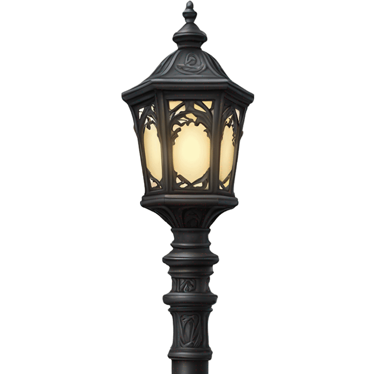 Realistic lamp post isolated.  emoji