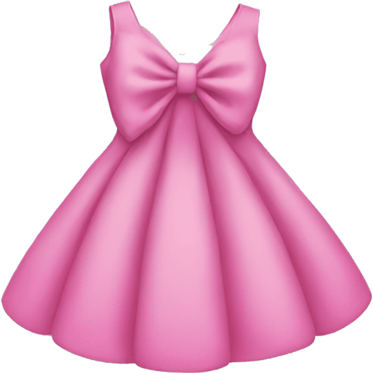 Pink bow dress emoji