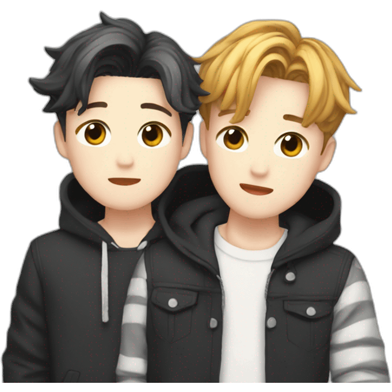 Jimin with his boyfriend emoji