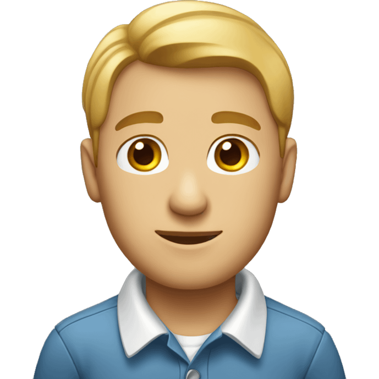 male in collared shirt emoji