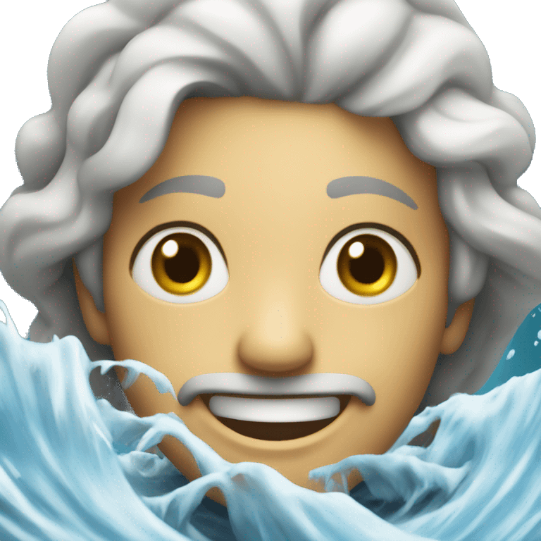 White water on smiling face emoji