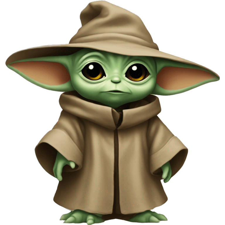 baby yoda wearing sorting hat emoji