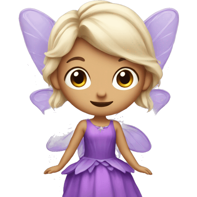 Fairy with purple dress  emoji