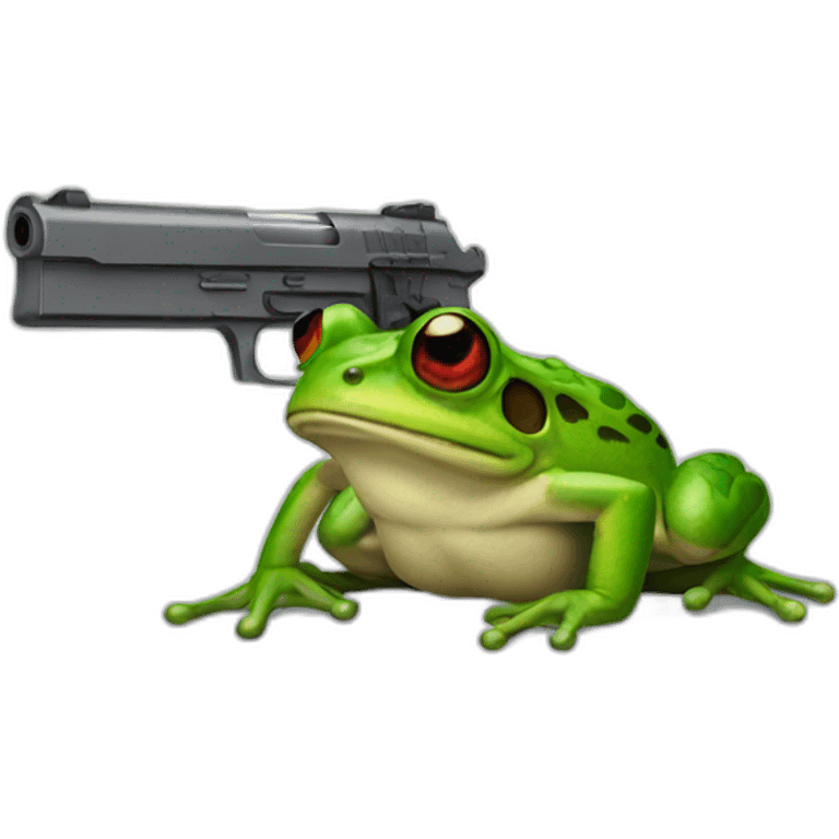 Gun frog emoji