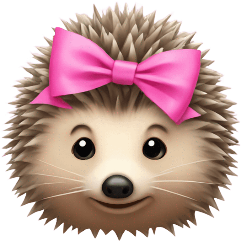 hedgehog with a pink bow emoji